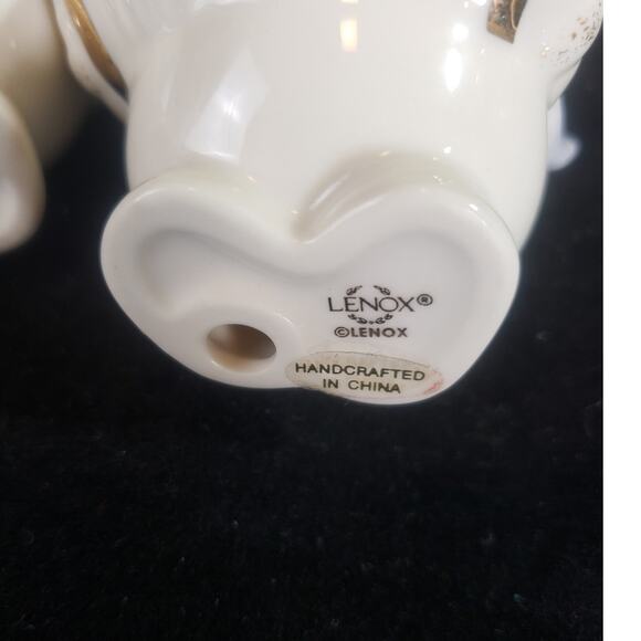 Lenox Musical Snowmen Ornaments Set of 3 Accordion Banjo Flute Gold Accents - Picture 5 of 6